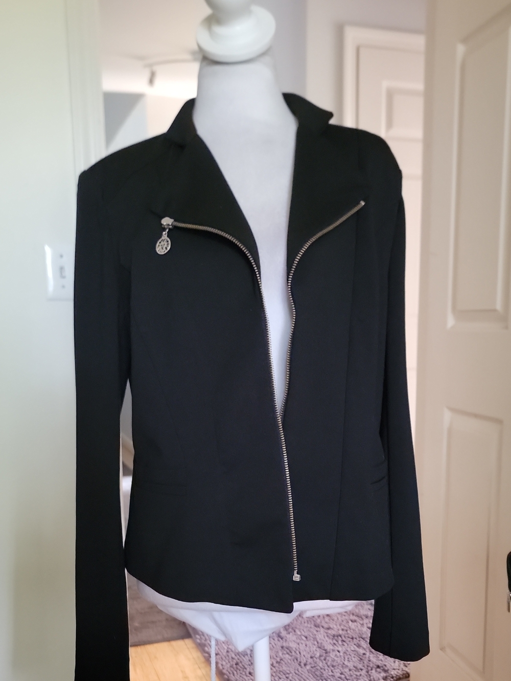 Anne Klein Black Women's Zip Jacket